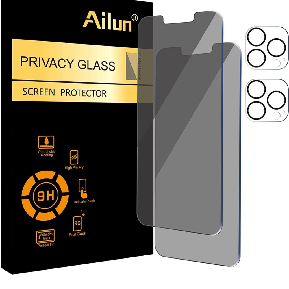 iPhone 13 pro max privacy screen protector with back included